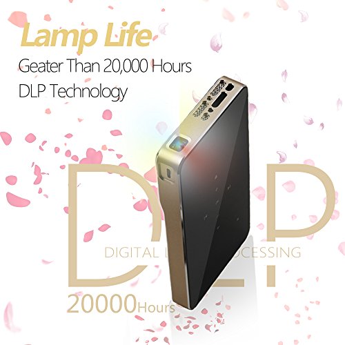 iCODIS G1 Mini Projector, DLP Support Full HD 1080P, HDMI & WiFi Wireless Connectivity, Portable Size & 120" Display, 30,000 Hour LED, Pico Video Projector(Black)