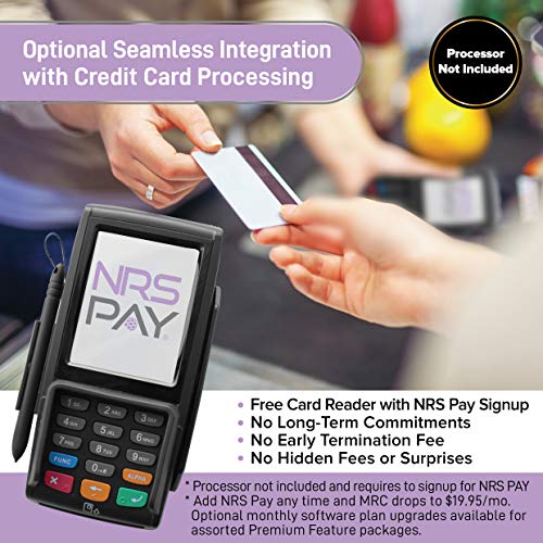 NRS Cash Register for Small Businesses (USA ONLY)- POS System Bundle Includes -Merchant Touch Screen Monitor, Customer-Facing Display, Barcode Scanner, Cash Drawer and Receipt Printer
