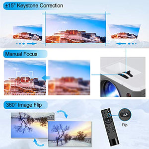 Android Movies Projector Bluetooth Portable Wireless WIFI Projector Support Full HD 1080p Mini Home Theater Pocket Family Cinema Mini Digital Projector HDMI USB for Outside Party DVD Player Video