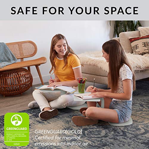 ECR4Kids The Surf Portable Lap Desk, Laptop Stand, Writing Table, Kids’ Travel-Friendly Tray, Flexible Collaborative Seating for Teens and Adults, GREENGUARD [Gold] Certified, Light Grey (10-Pack)