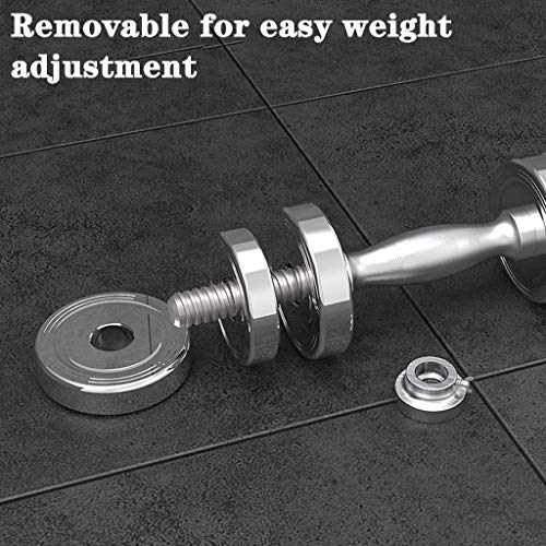 XDDWD Adjustable Dumbbell, Dumbbell Sets, Pure Steel Plating Dumbbell, Family Men's Fitness Dumbbell Strength Training Equipment,Silver30kg