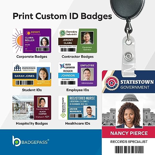 BadgePass Dual-Sided Halo ID Card Printer & Supply Bundle with Cloud Photo ID Software - 1st Year Included