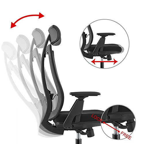 CUBOC Mesh Ergonomic Office Managers High Back Chair