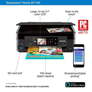 Epson Expression Home XP-440 Wireless Color Photo Printer with Scanner and Copier, Amazon Dash Replenishment Ready