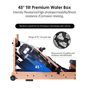 REEHUT Rowing Machine for Home Use Foldable Water, Resistance Rowing Machine, Fitness Equipment With Bluetooth and Free APP