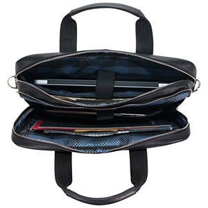 Ben Sherman Top Zip Laptop Portfolio Briefcase, Black, One Size