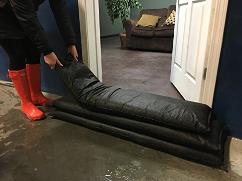 Quick Dam QD1248-25 Water-Activated Flood Bags-Jumbo Size-25/Pack, 12"x48", Black