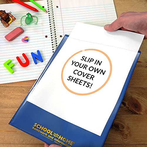 StoreSMART - Plastic School/Home Folders Archival Folders - Primary Colors 300 Pack - 50 Each of Six Bright Colors (SH900PCP300ENG)