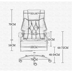 UYTTLHK Ergonomic High Back Office Chair with Footrest and Lumbar Support (Color: Brown)