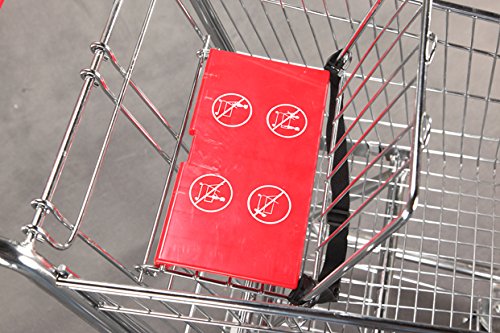 Store Shopping Cart Jumbo Grocery Cart with Child Seat & Belt, Extra Tough Steel, Deluxe Trolley - 38"H x 37