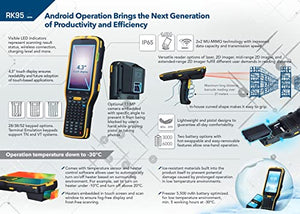 CipherLab RK95 Barcode Scanner/Reader with 38-Key Keypad, 802.11 a/b/g/n/ac, Bluetooth 5.0, 2D Imager, Pistol Grip, Android P - GMS