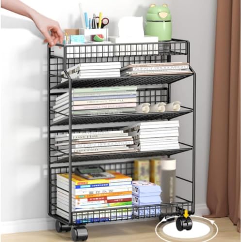GaRcan Small Bookshelf with Wheels
