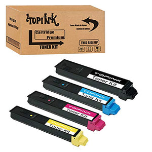 TopInk TK-8117 Replacement for Kyocera ECOSYS M8124cidn Printer Toner Cartridge High Yield-4 Pack(BK/C/M/Y)