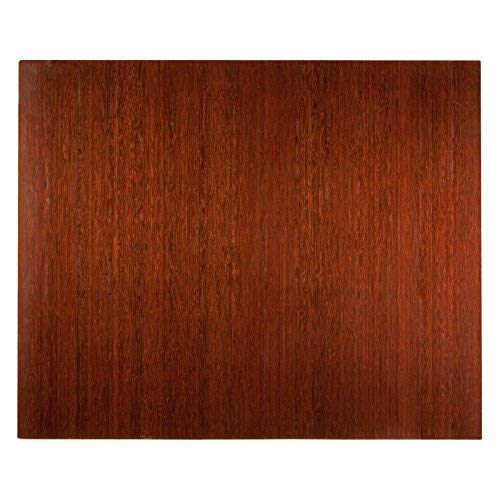 Anji Mountain AMB24025W Real Bamboo Wood Chair Mat, 55 x 57, Dark Cherry