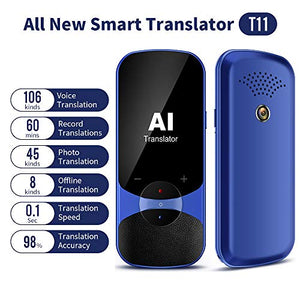 Translator Device Offline Translation Assistance Super Accuracy Online Translation Audio Memo Camera Translation,106 Languages Two Way Translation for Travelling Learning Business