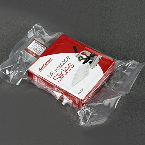 AmScope BS-72P-100S-22 72 Pieces of Pre-Cleaned Blank Microscope Slides (50 Count)