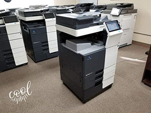 Konica Minolta Bizhub C258 Color Copier Printer Scanner Auto Doc Feeder- 25ppm Color/BW-2 Trays Universal Paper Size-Cabinet.