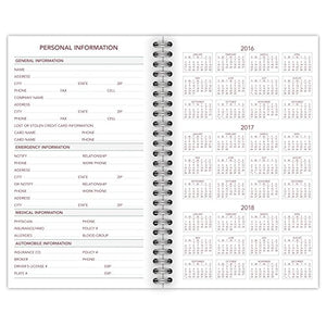 AT-A-GLANCE Weekly Planner 2017 Refill for 70-008, 3-1/4 x 6-1/4", Black (70-904-10)
