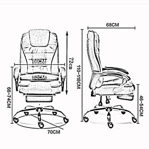 ZZHF Swivel Chair, Cloth Company Lounge Chair Study Office Computer Chair Lifting 360° Swivel Chair, 2 Colors - Adjustable Tilt Cushioned Seat (Color : B, Size : with Pedals)