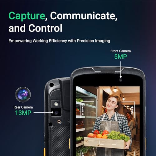 SVANTTO Android Barcode Scanner, 4+64GB Full-Screen 5" Android 11 Mobile Computer IP65 Inventory 1D 2D QR Code