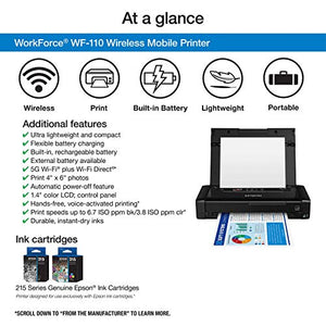 Workforce WF-110 Wireless Mobile Printer (Renewed)