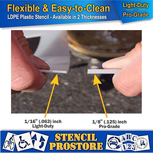 Pavement Stencils - 24 inch Alphabet KIT Stencil Set - (28 Piece) - 24" x 16" x 1/8" (128 mil) - Pro-Grade