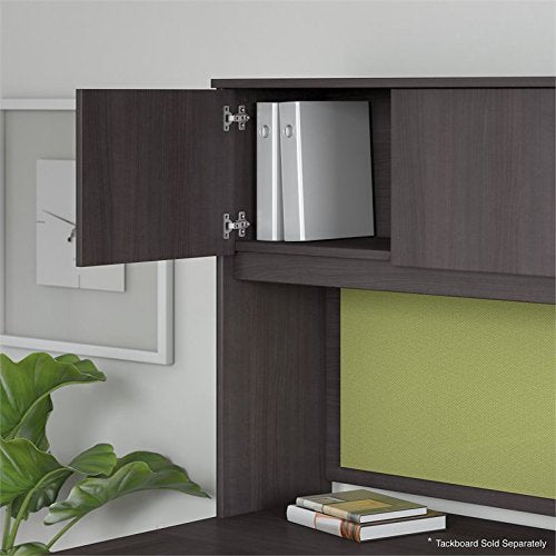 Scranton & Co 72W 4 Door Wood Hutch in Gray