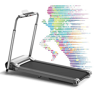 WEKEEP Folding Portable Treadmill Manual Compact Walking Running Machine Workout Electric Desk Treadmills for Small Spaces Treadmills with LED Display for Home Office Gym Use