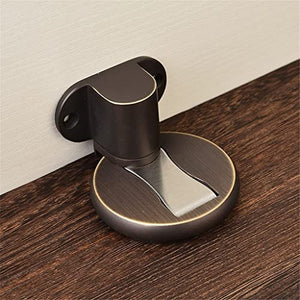 None Strong Magnetic Copper Door Stopper - Adjustable Invisible Door Hardware (Color: B/A/D)