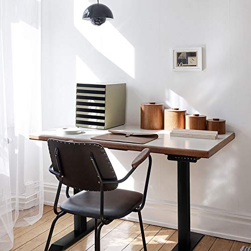SMONTER Electric Standing Desk Frame Adjustable Height Sit to Stand Up Computer Desk for Home Office Base Workstations with Dual Motor and 4 Memory Preset Controller (Black Frame Only)