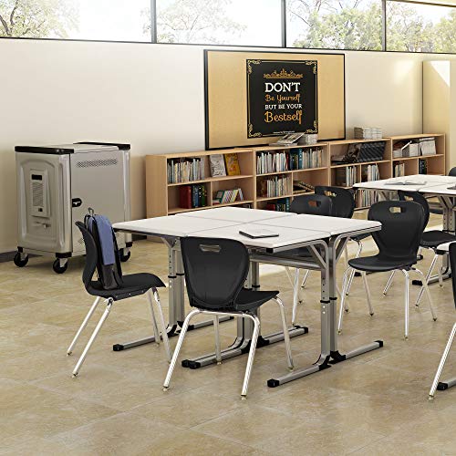 Learniture Shapes Series School Chair, 16" Seat Height, Black, LNT-INM3016BK-SO (Pack of 4)