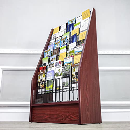 FixtureDisplays® 9 Tier Literature Rack Brochure Holder - Red