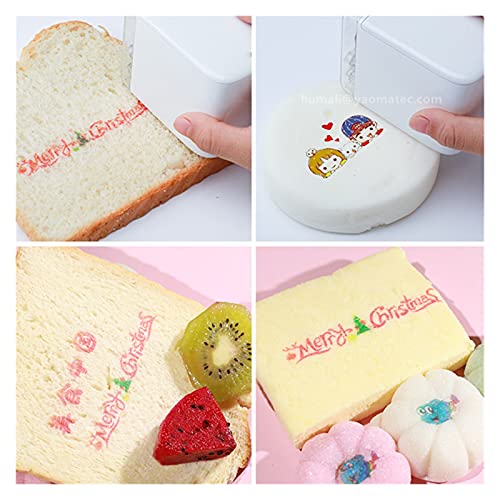 Label Printer Machine Coffee Print Portable Inkjet Printer Handheld Edible Food Printer in Biscuit Bread Cake Coffee Mold Latte Baking Mold Printer