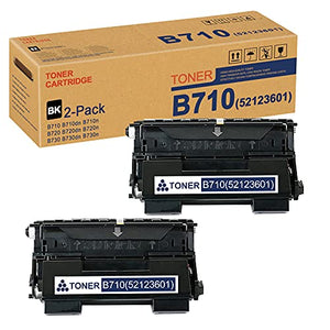 B710 52123601 Toner Cartridge (Black,2 Pack) Replacement for OKI B710 B710dn B710n B720 B720dn B720n B730 B730dn B730n Toner Kit Printer