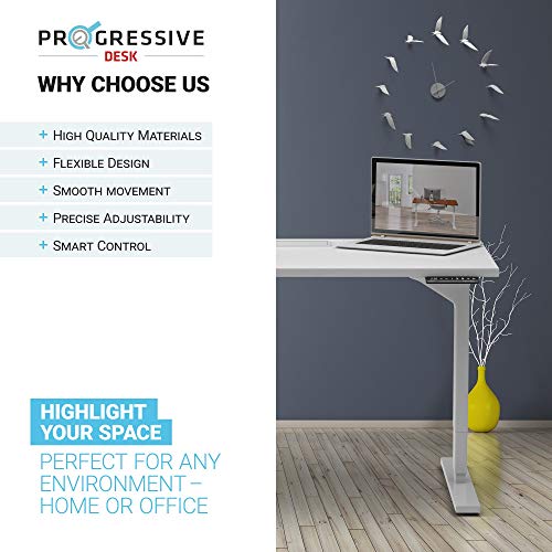 PROGRESSIVE AUTOMATIONS Desk L Shaped Standing Desk 78x60, Corner Standing Desk Adjustable Height, sit Stand Home Office Desk Electric - Corner Ryzer, ebony ash, SD-FLT-05-Black-DT-7860-EA-DA-10-Black