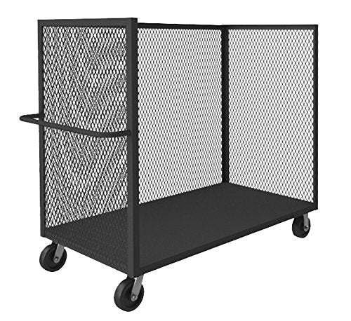 Durham 14 Gauge Steel 3-Sided Mesh Truck, 3ST-EX3060-95, 2000 lbs Capacity, 30-3/8" Length x 60-1/2" Width x 56-7/16" Height