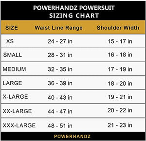 POWERHANDZ POWERSUIT Full Body Resistance Weighted Workout Equipment - 10lbs for Men and Women Athletes of All Levels- Small