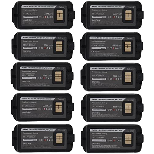 Youejoeq 10pcs Replacement Battery for Honeywell Intermec CK75 CK71 CK70 CK3B CK3 CK3X CK3XR CK65 EDK60K EDK61K, 6800mAh