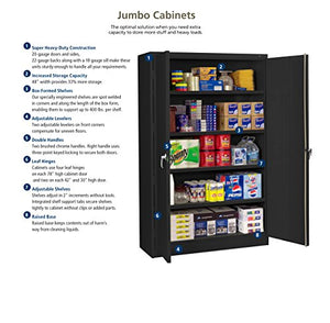 Tennsco Jumbo Steel Storage Cabinet - TNNJ1878SUBK