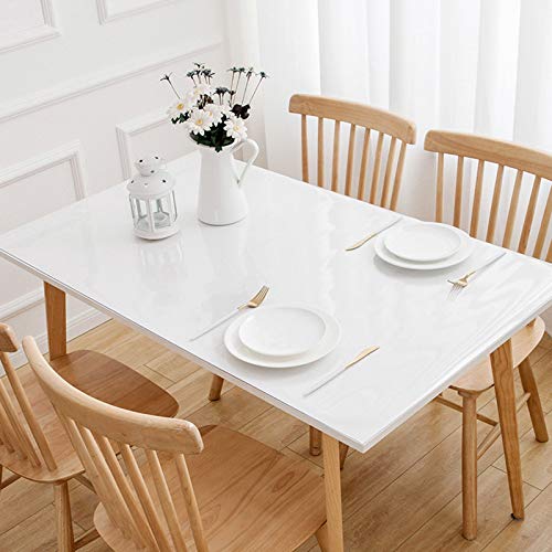 CHHD Transparent PVC Office Chair Mat for Hard Floors - Heat Resistant, Wash-Free Tablecloth - 4 Thickness Options