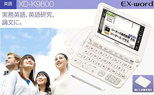 CASIO electronic dictionary Data Plus 6 practice English model XD-K9800WE White