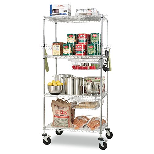 Alera ALESW59BS48SR Wire Shelving Back Support, 48" Wide, Silver (Pack of 2 Supports)