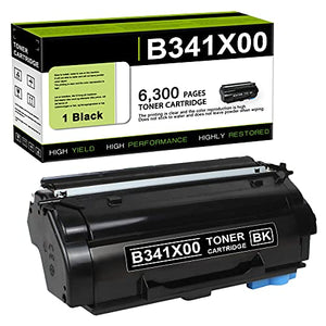 1 Pack B3340 B341X00 Black Remanufactured Compatible Toner Cartridge Replacement for Lexmark B3340dw (29S0250) MB3442adw (29S0350) B3442dw (29S0300) Printer Toner