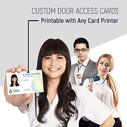 Custom Programmed CardAccess Prox Cards - Compatilbe with 26 bit H10301 Format HID 1386 ISOProx II (200)