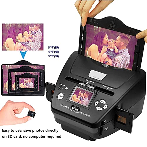 MYDLO All-in-1 Film & Slide Scanner, Slide Viewer - Converts 35mm 135 110 126 Films/Slides/Negatives to Digital JPG Photos