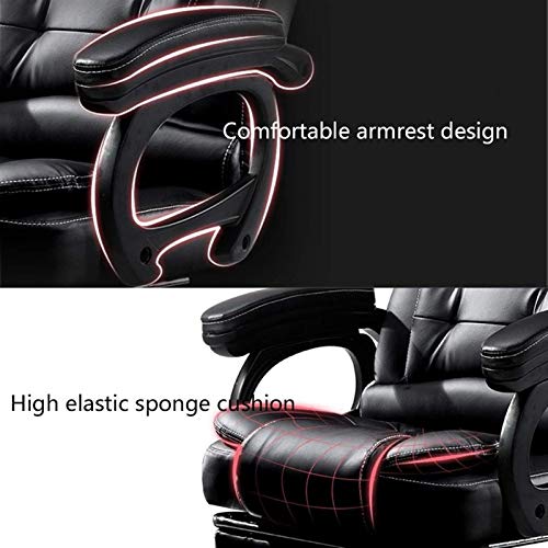 QHH Office Chair - High Back Executive Swivel Desk Chair with Thick Padding, Headrest, and Armrest