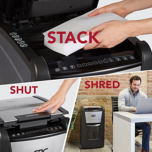 GBC Auto Feed+ Paper Shredder 300X, Super Cross-Cut, 300 Sheet Capacity