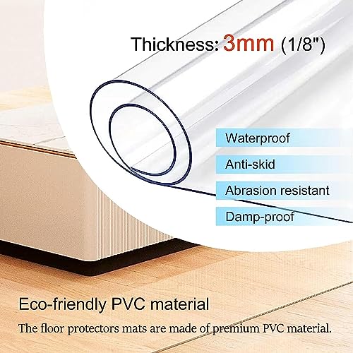 CParts Clear Chair Mat for Hardwood Floor/Carpet, Heavy Duty - 140cmx600cm