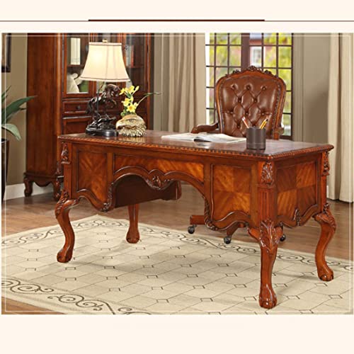 CBLdF Boss Chair - Solid Wood Executive Managerial Seat, Ergonomic Office Chair - Brown