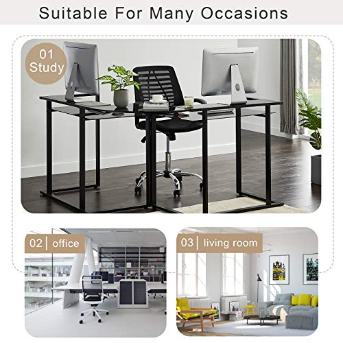 Mrs Bad L Shaped Desk,56.7 x 56.7 x 32.6 inches,Corner Computer Desk with Storage Shelf, Pc Workstation,Home Office Desk,Gaming Desk,Easy Assemble, Space Saving
